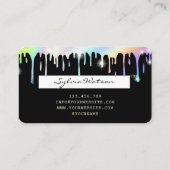 Holograaf Drips Modern Credit Kaart Style Visitekaartje (Achterkant)