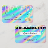 Holograaf Drips Modern Credit Kaart Style Visitekaartje (Voorkant / Achterkant)