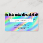 Holograaf Drips Modern Credit Kaart Style Visitekaartje (Achterkant)
