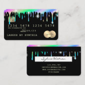 Holograaf Drips Modern Credit Kaart Style Visitekaartje (Voorkant / Achterkant)
