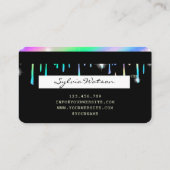 Holograaf Drips Modern Credit Kaart Style Visitekaartje (Achterkant)