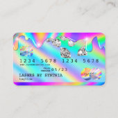 Holograaf druppelt diamant Moderne Credit Kaart Visitekaartje (Voorkant)