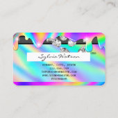 Holograaf druppelt diamant Moderne Credit Kaart Visitekaartje (Achterkant)