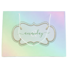 Holograaf Framed Royal Monogram Pastels Pink Groot Cadeauzakje