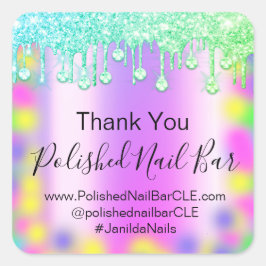 Holograaf Hartelijk dank voor uw diamantschijven N Vierkante Sticker