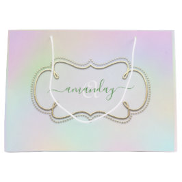 Holograaf ingelijst Royal Monogram Prinses Roze Groot Cadeauzakje