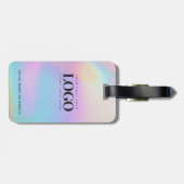 Holograaf Iridescent Company Logo Business Custom Bagagelabel (Achterkant horizontaal)