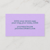 Holograaf Iridescent Paars pastel Visitekaartje (Achterkant)