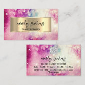 Holograaf Logo QR Code Winkelsterren Melkweg Visitekaartje (Voorkant / Achterkant)