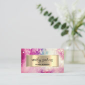 Holograaf Logo QR Code Winkelsterren Melkweg Visitekaartje (Staand voorkant)