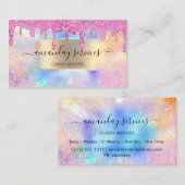 Holograaf Makeup Boutique OnlineShop Gold Wax Drip Visitekaartje (Voorkant / Achterkant)