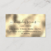 Holograaf Makeup Boutique Shop Blue Glitter Driver Visitekaartje (Achterkant)