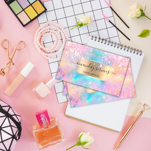 Holograaf Makeup Boutique Shop Ocean Glitter Drive Visitekaartje