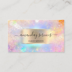 Holograaf Makeup Gold Confetti Boutique Shop Pink Visitekaartje