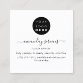 Holograaf Makeup Gold Lijst Boutique Shop Square Vierkante Visitekaartje (Achterkant)