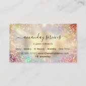 Holograaf Makeup slaat Boutique Gold Nails op Visitekaartje (Achterkant)