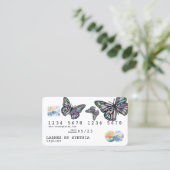 Holograaf Mutn Credit Kaart Monarch Butterfly Visitekaartje (Staand voorkant)