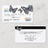 Holograaf Mutn Credit Kaart Monarch Butterfly Visitekaartje (Voorkant / Achterkant)