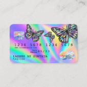 Holograaf Mutn Credit Kaart Monarch Butterfly Visitekaartje (Voorkant)