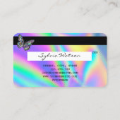 Holograaf Mutn Credit Kaart Monarch Butterfly Visitekaartje (Achterkant)