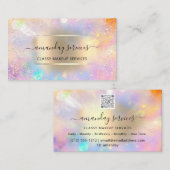 Holograaf Online Winkelroze Makeup Artistische QR- Visitekaartje (Voorkant / Achterkant)