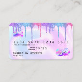Holograaf Pastel unicorn Modern Creditcard Stijl Visitekaartje (Voorkant)