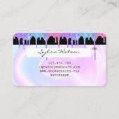Holograaf Pastel unicorn Modern Creditcard Stijl Visitekaartje (Achterkant)