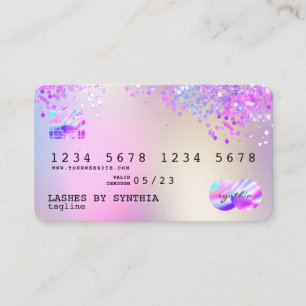 Holograaf Pastel unicorn Modern Creditcard Stijl Visitekaartje