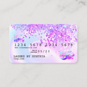 Holograaf Pastel unicorn Modern Creditcard Stijl Visitekaartje