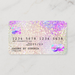 Holograaf Pastel unicorn Modern Creditcard Stijl Visitekaartje