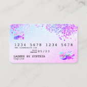 Holograaf Pastel unicorn Modern Creditcard Stijl Visitekaartje (Voorkant)