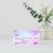 Holograaf Pastel unicorn Modern Creditcard Stijl Visitekaartje (Staand voorkant)