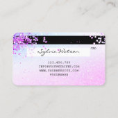 Holograaf Pastel unicorn Modern Creditcard Stijl Visitekaartje (Achterkant)