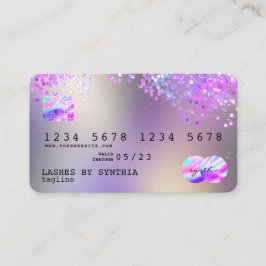 Holograaf Pastel unicorn Modern Creditcard Stijl Visitekaartje