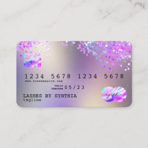 Holograaf Pastel unicorn Modern Creditcard Stijl Visitekaartje