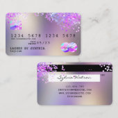 Holograaf Pastel unicorn Modern Creditcard Stijl Visitekaartje (Voorkant / Achterkant)