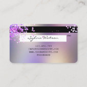 Holograaf Pastel unicorn Modern Creditcard Stijl Visitekaartje (Achterkant)