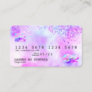 Holograaf Pastel unicorn Modern Creditcard Stijl Visitekaartje