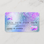 Holograaf Pastel unicorn Modern Creditcard Stijl Visitekaartje (Voorkant)