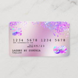 Holograaf Pastel unicorn Modern Creditcard Stijl Visitekaartje