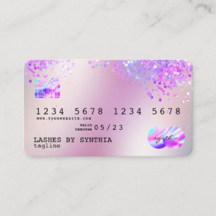 Holograaf Pastel unicorn Modern Creditcard Stijl Visitekaartje