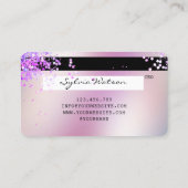Holograaf Pastel unicorn Modern Creditcard Stijl Visitekaartje (Achterkant)