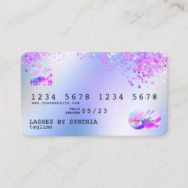 Holograaf Pastel unicorn Modern Creditcard Stijl Visitekaartje
