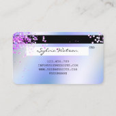 Holograaf Pastel unicorn Modern Creditcard Stijl Visitekaartje (Achterkant)