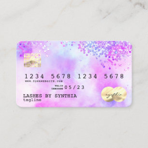 Holograaf Pastel unicorn Modern Creditcard Stijl Visitekaartje