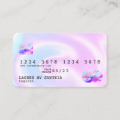 Holograaf Pastel unicorn Modern Creditcard Stijl Visitekaartje (Voorkant)