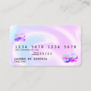 Holograaf Pastel unicorn Modern Creditcard Stijl Visitekaartje