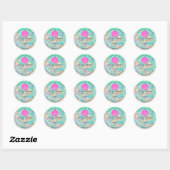 Holograaf QR-code Logo Naam Balm Boter Ronde Sticker (Vel)