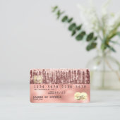 Holograaf roos goud glitter Moderne creditcard Visitekaartje (Staand voorkant)