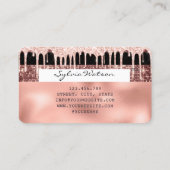 Holograaf roos goud glitter Moderne creditcard Visitekaartje (Achterkant)